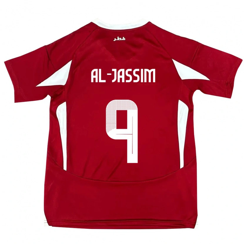 DanxenメンズカタールKholoud Al Jassim#9赤ホームシャツ24-26ジャージーユニフォーム