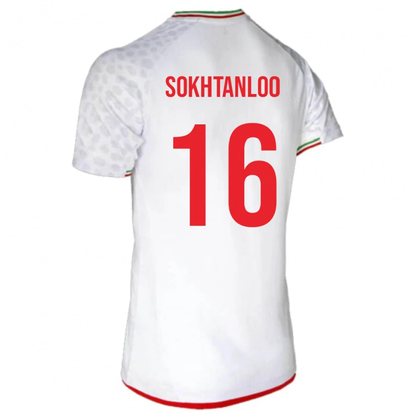 DanxenメンズイランAbolfazl Sokhtanloo#16白ホームシャツ24-26ジャージーユニフォーム