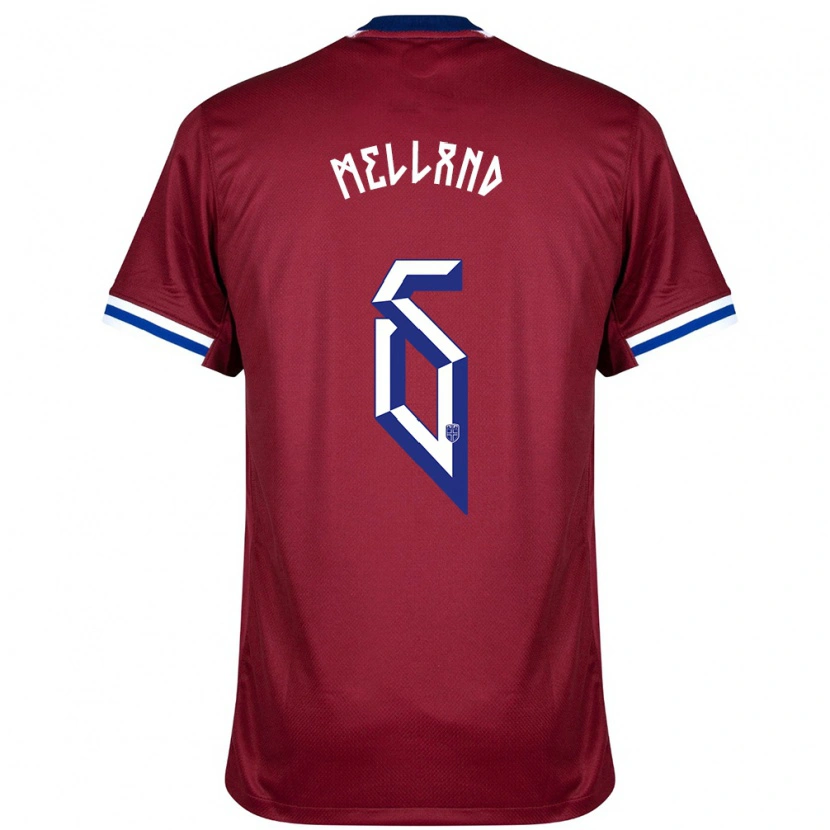 DanxenメンズノルウェーHenrik Melland#6赤青白ホームシャツ24-26ジャージーユニフォーム