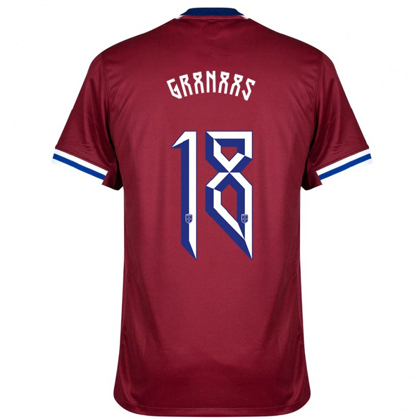 DanxenメンズノルウェーSondre Granaas#18赤青白ホームシャツ24-26ジャージーユニフォーム