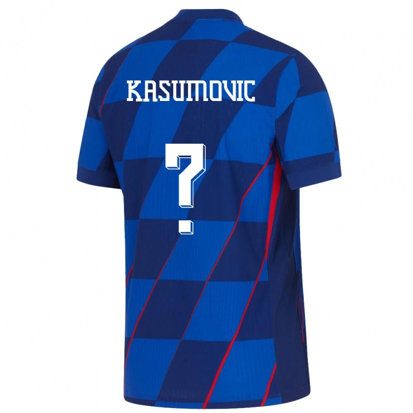 DanxenメンズクロアチアFran Kasumovic#0青アウェイシャツ24-26ジャージーユニフォーム