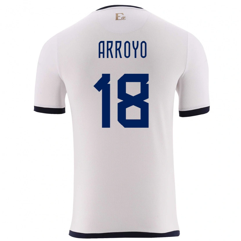 DanxenメンズエクアドルKeny Arroyo#18白アウェイシャツ24-26ジャージーユニフォーム