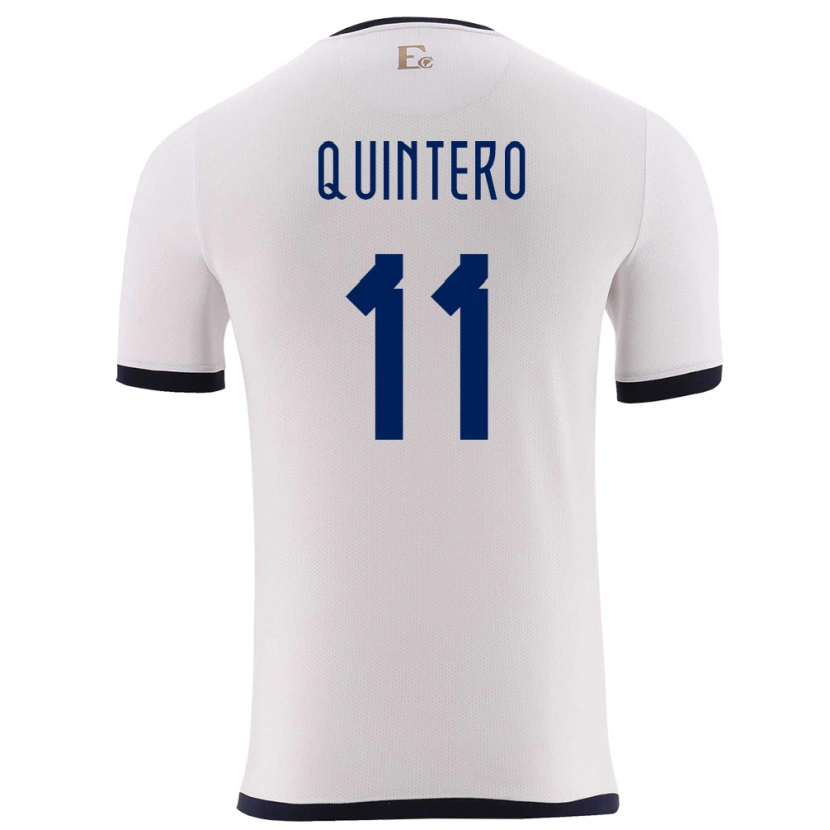 DanxenメンズエクアドルEdwin Quintero#11白アウェイシャツ24-26ジャージーユニフォーム