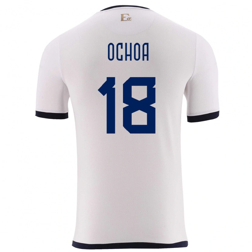 DanxenメンズエクアドルYouri Ochoa#18白アウェイシャツ24-26ジャージーユニフォーム