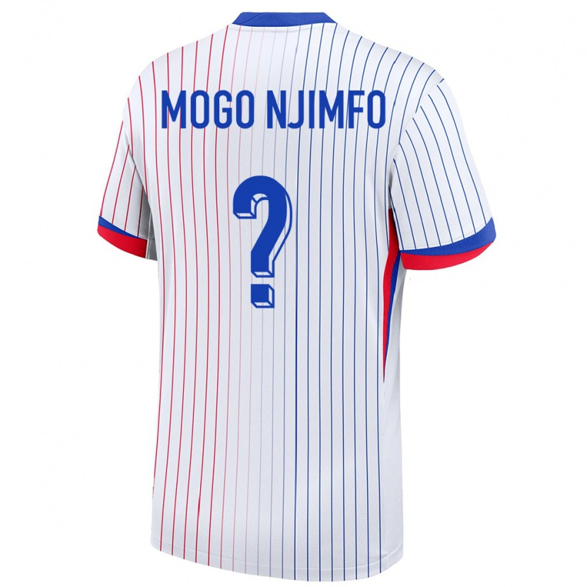DanxenメンズフランスArthur Mogo Njimfo#0白アウェイシャツ24-26ジャージーユニフォーム