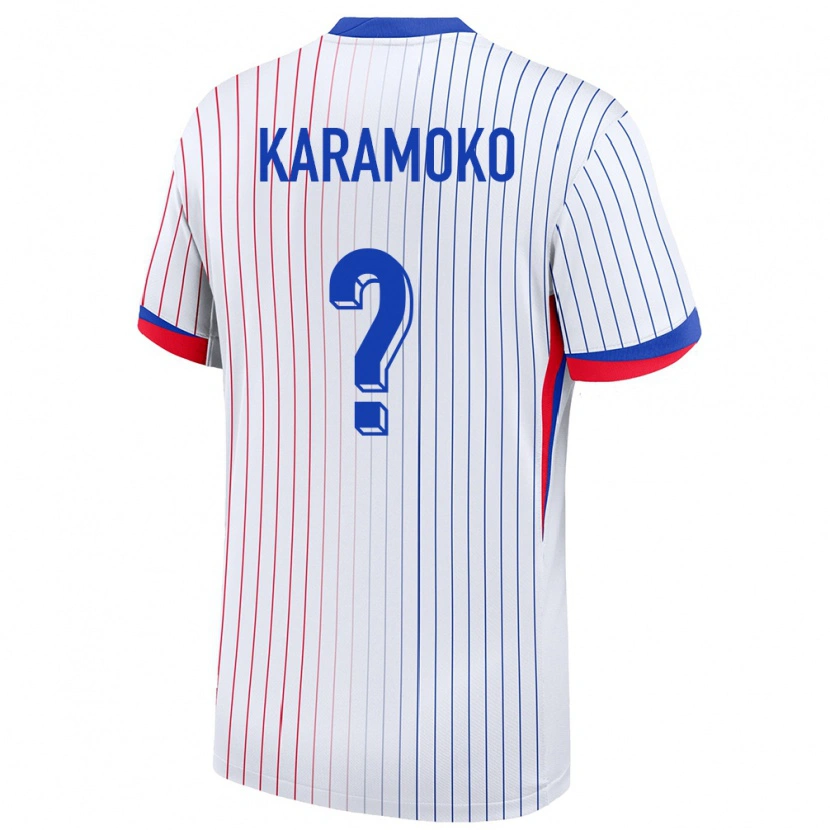 DanxenメンズフランスNoah Karamoko#0白アウェイシャツ24-26ジャージーユニフォーム