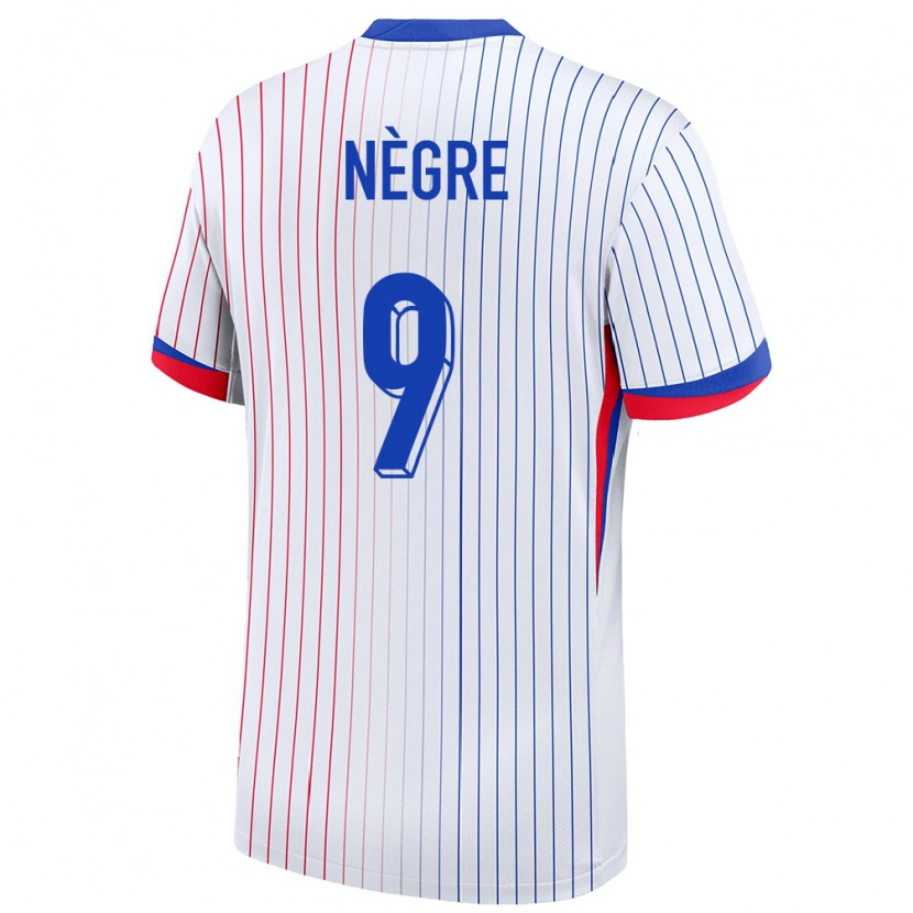 DanxenメンズフランスThibo Nègre#9白アウェイシャツ24-26ジャージーユニフォーム