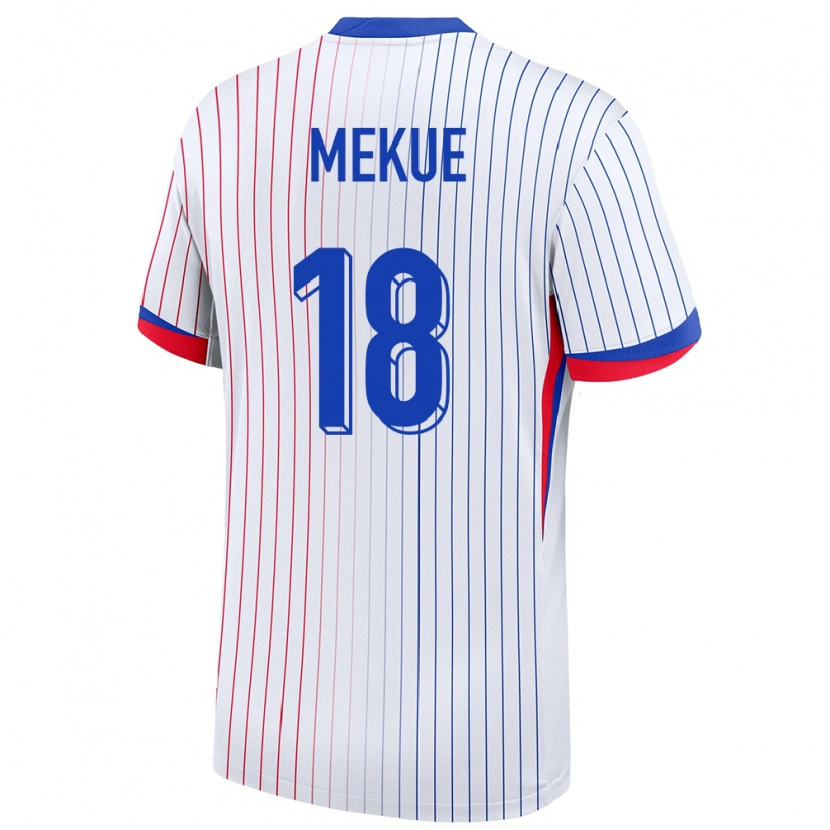 DanxenメンズフランスFlorian Mekue#18白アウェイシャツ24-26ジャージーユニフォーム