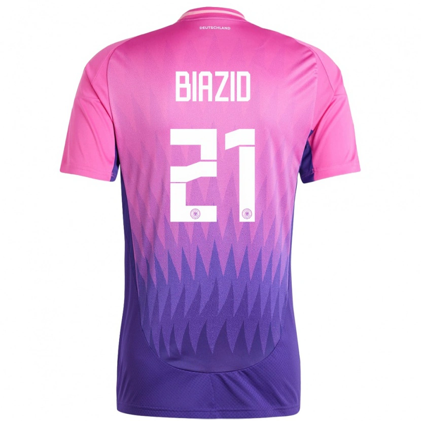 DanxenメンズドイツZain Biazid#21ピンクパープルアウェイシャツ24-26ジャージーユニフォーム