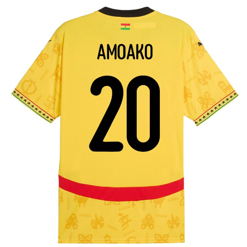 DanxenメンズガーナLinda Amoako#20イエローアウェイシャツ24-26ジャージーユニフォーム