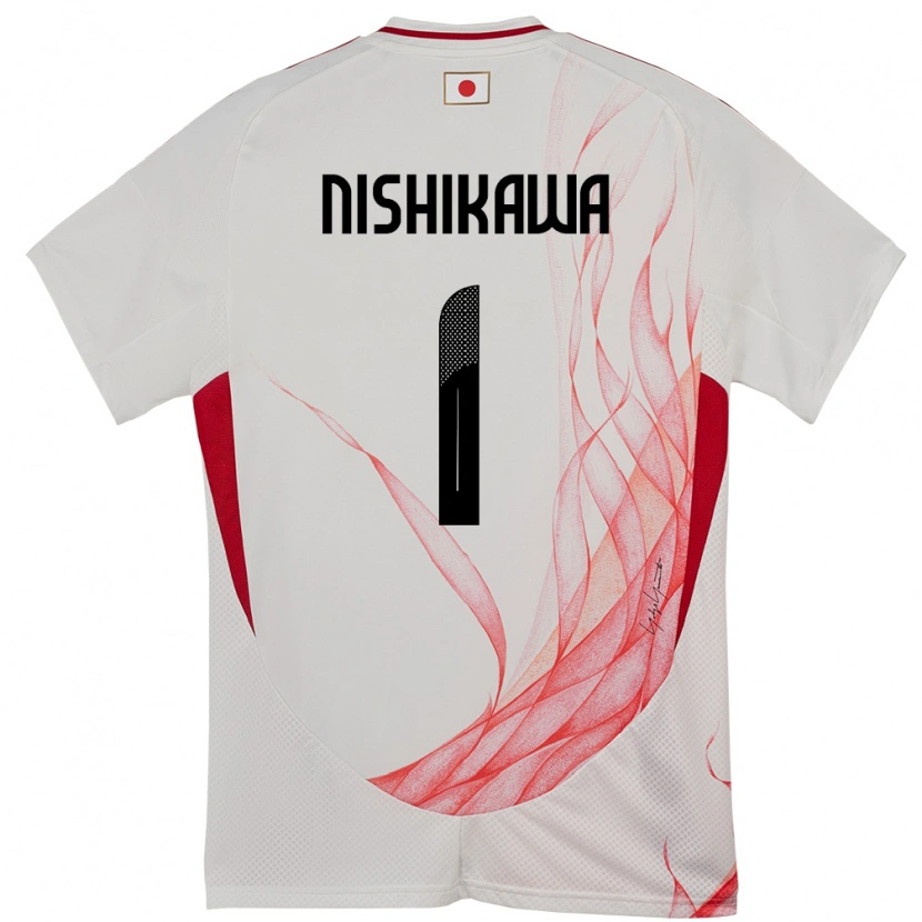 Danxenメンズ日本Genki Nishikawa#1ホワイトアウェイシャツ24-26ジャージーユニフォーム