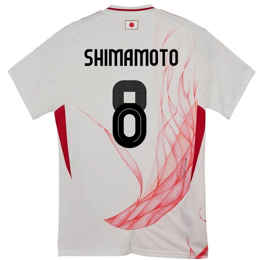 Danxenメンズ日本嶋本悠大#8ホワイトアウェイシャツ24-26ジャージーユニフォーム