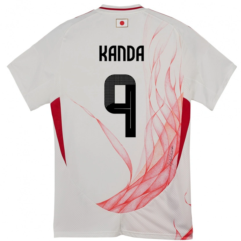 Danxenメンズ日本Soma Kanda#9ホワイトアウェイシャツ24-26ジャージーユニフォーム