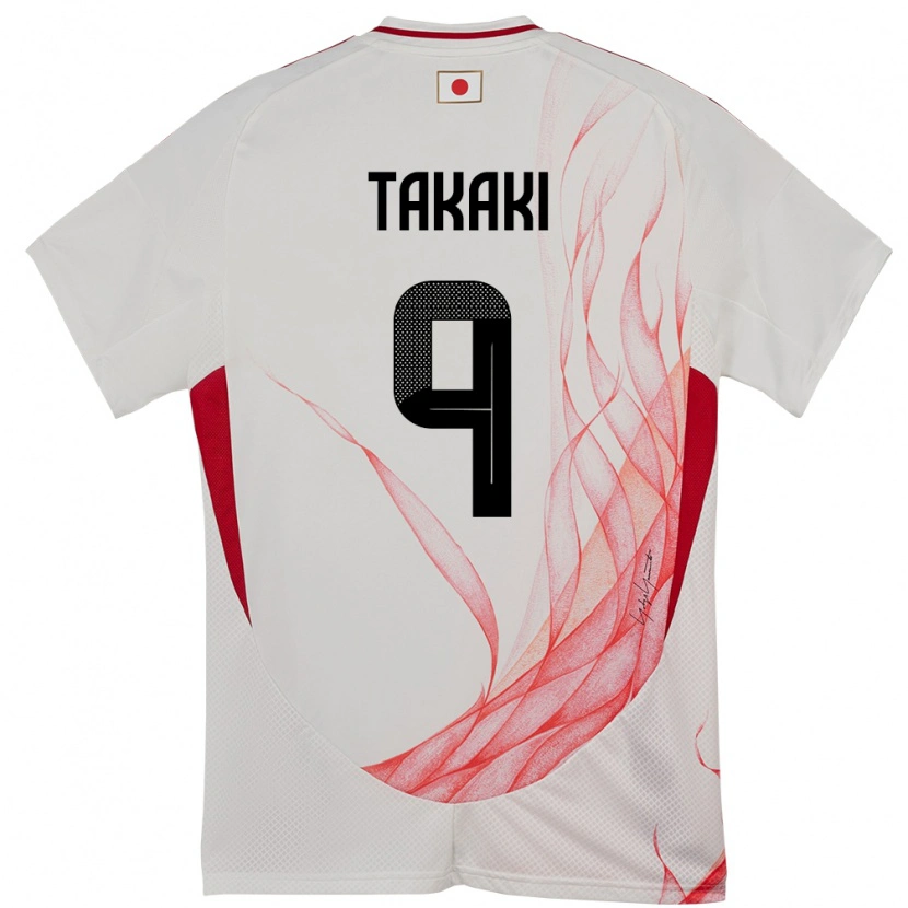 Danxenメンズ日本Eito Takaki#9ホワイトアウェイシャツ24-26ジャージーユニフォーム