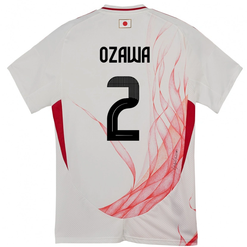 Danxenメンズ日本Haruki Ozawa#2ホワイトアウェイシャツ24-26ジャージーユニフォーム