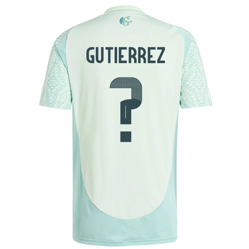 DanxenメンズメキシコRaul Gutierrez#0リネングリーンアウェイシャツ24-26ジャージーユニフォーム