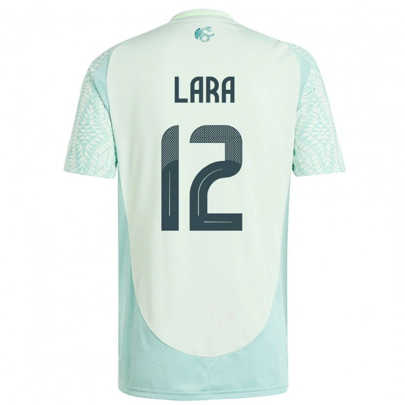 DanxenメンズメキシコPablo Lara#12リネングリーンアウェイシャツ24-26ジャージーユニフォーム