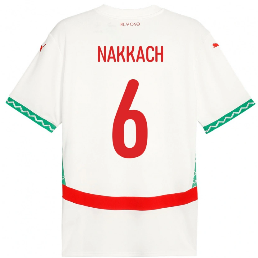 DanxenメンズモロッコElodie Nakkach#6ホワイトアウェイシャツ24-26ジャージーユニフォーム