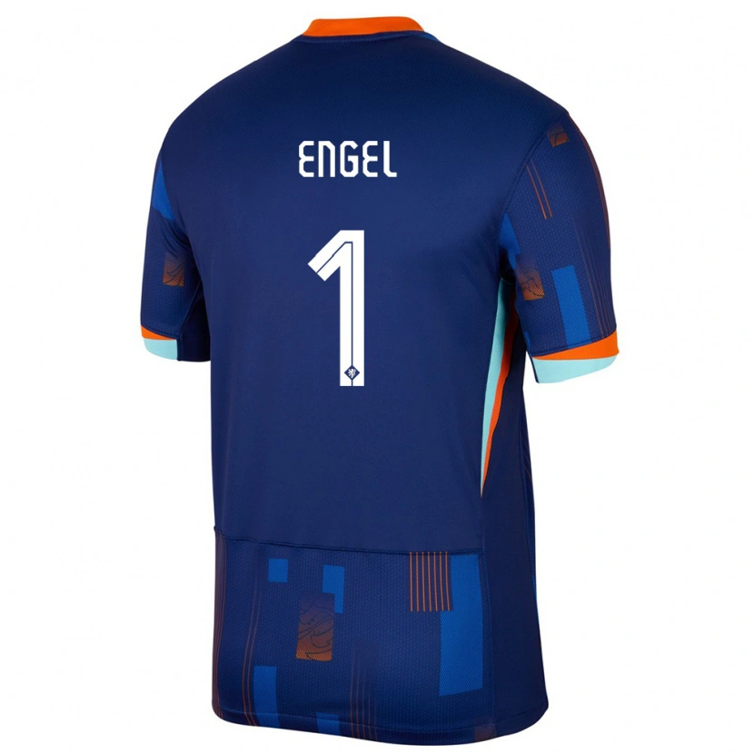 DanxenメンズオランダMark Engel#1青アウェイシャツ24-26ジャージーユニフォーム