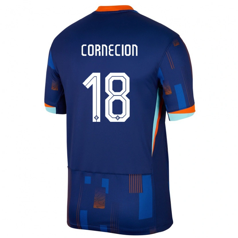 DanxenメンズオランダShuryjano Cornecion#18青アウェイシャツ24-26ジャージーユニフォーム