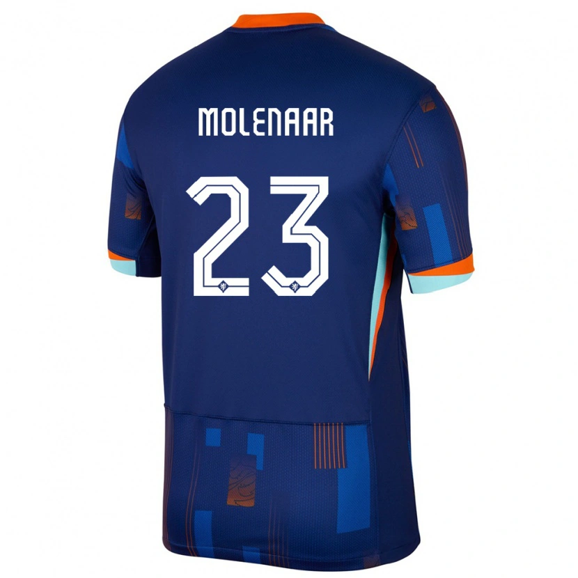 DanxenメンズオランダFinn Molenaar#23青アウェイシャツ24-26ジャージーユニフォーム