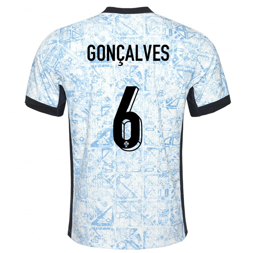 DanxenメンズポルトガルRodrigo Gonçalves#6クリームブルーアウェイシャツ24-26ジャージーユニフォーム