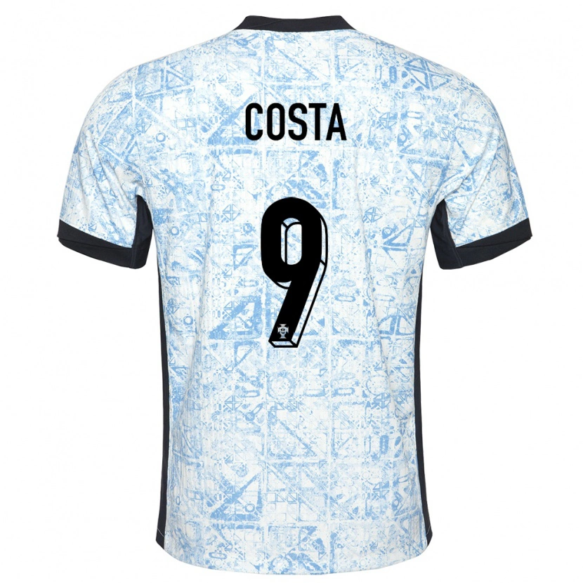 DanxenメンズポルトガルManuel Costa#9クリームブルーアウェイシャツ24-26ジャージーユニフォーム