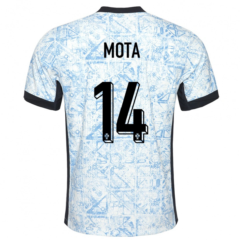 DanxenメンズポルトガルEdgar Mota#14クリームブルーアウェイシャツ24-26ジャージーユニフォーム