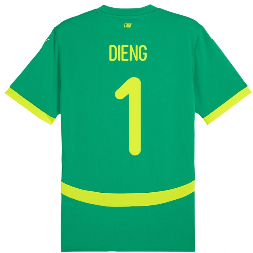 DanxenメンズセネガルPape Dieng#1グリーンアウェイシャツ24-26ジャージーユニフォーム