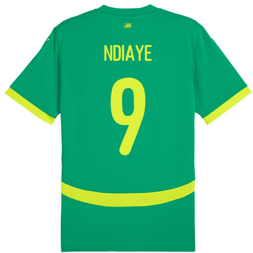 DanxenメンズセネガルNguenar Ndiaye#9グリーンアウェイシャツ24-26ジャージーユニフォーム