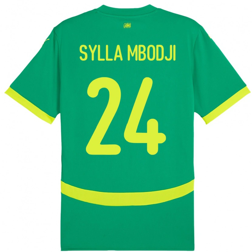 DanxenメンズセネガルCoumba Sylla Mbodji#24グリーンアウェイシャツ24-26ジャージーユニフォーム