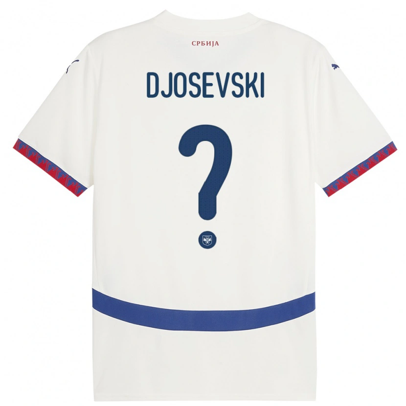 DanxenメンズセルビアStefan Djosevski#0白アウェイシャツ24-26ジャージーユニフォーム