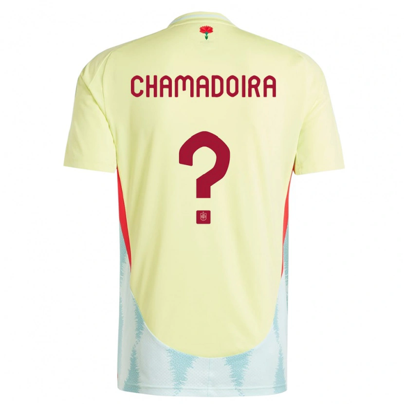 DanxenメンズスペインHugo Chamadoira#0黄アウェイシャツ24-26ジャージーユニフォーム