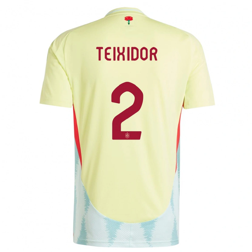DanxenメンズスペインNil Teixidor#2黄アウェイシャツ24-26ジャージーユニフォーム