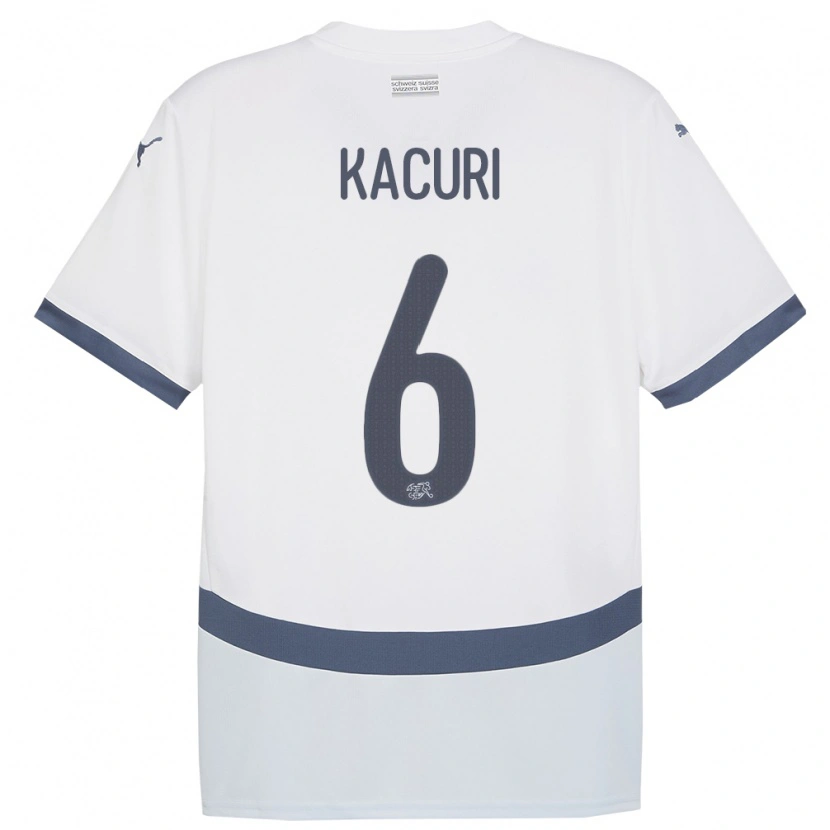 DanxenメンズスイスDion Kacuri#6白アウェイシャツ24-26ジャージーユニフォーム