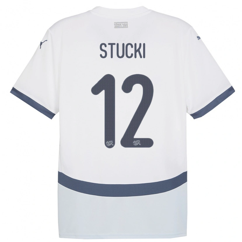 DanxenメンズスイスJayden Stucki#12白アウェイシャツ24-26ジャージーユニフォーム