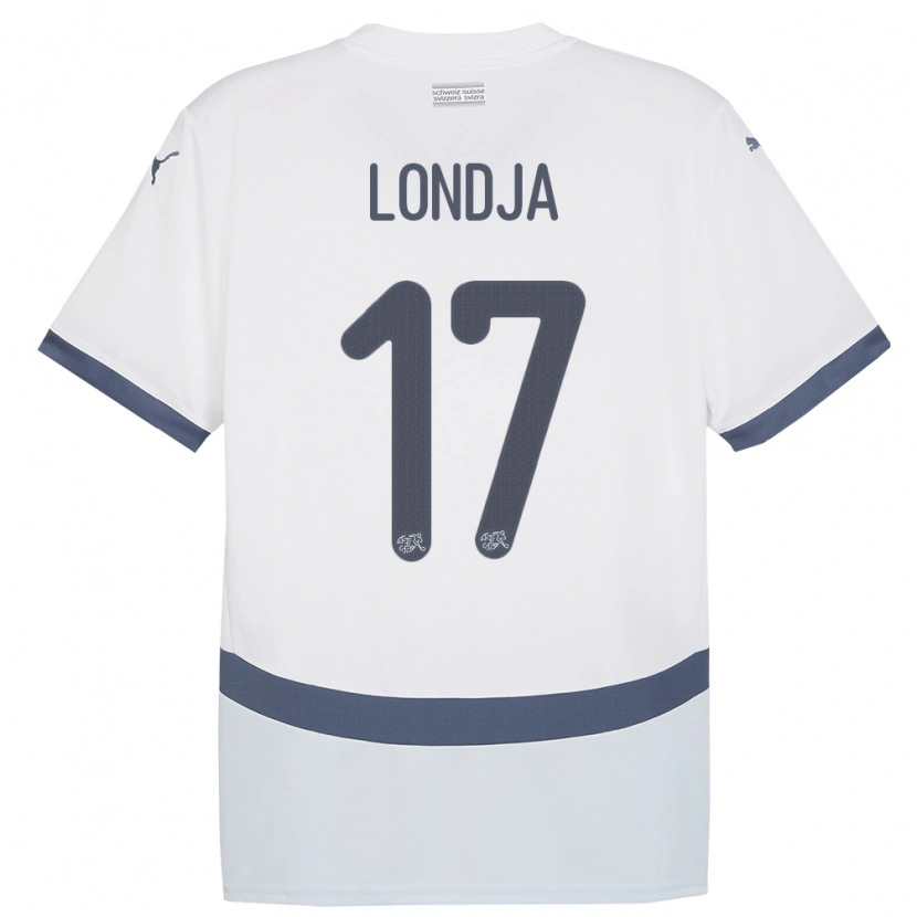 DanxenメンズスイスRuben Londja#17白アウェイシャツ24-26ジャージーユニフォーム