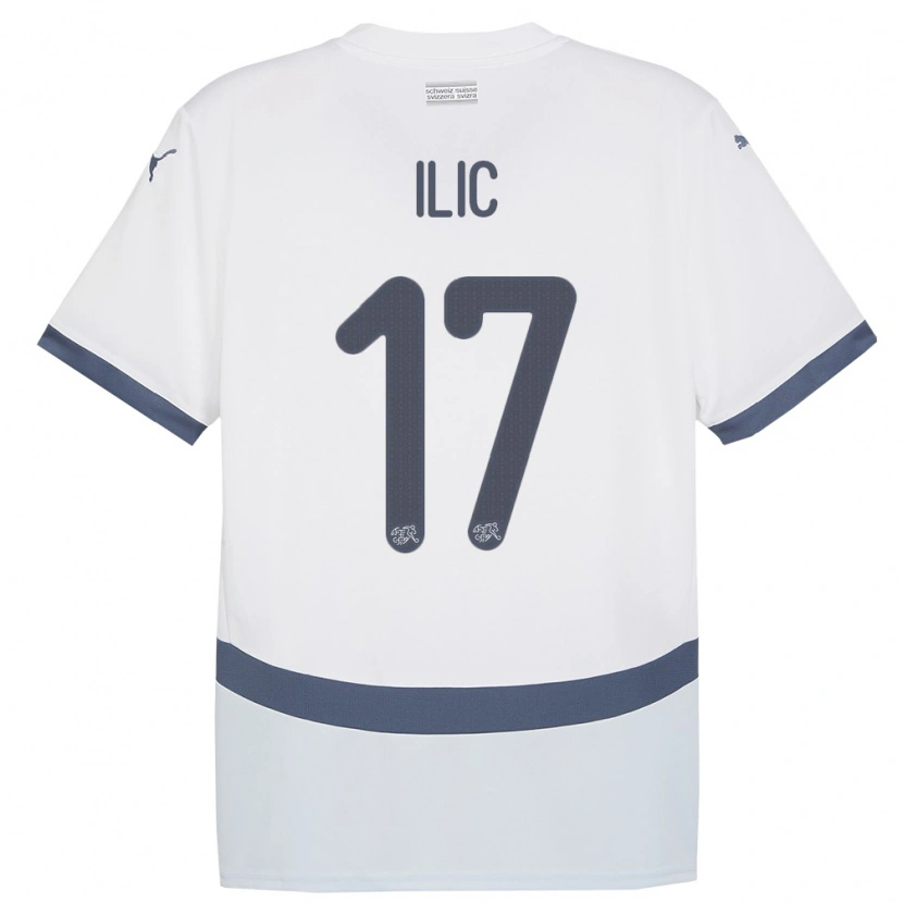 DanxenメンズスイスAdam Ilic#17白アウェイシャツ24-26ジャージーユニフォーム