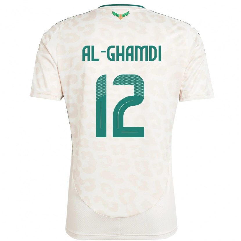 DanxenメンズサウジアラビアRayan Al-Ghamdi#12ホワイトアウェイシャツ24-26ジャージーユニフォーム