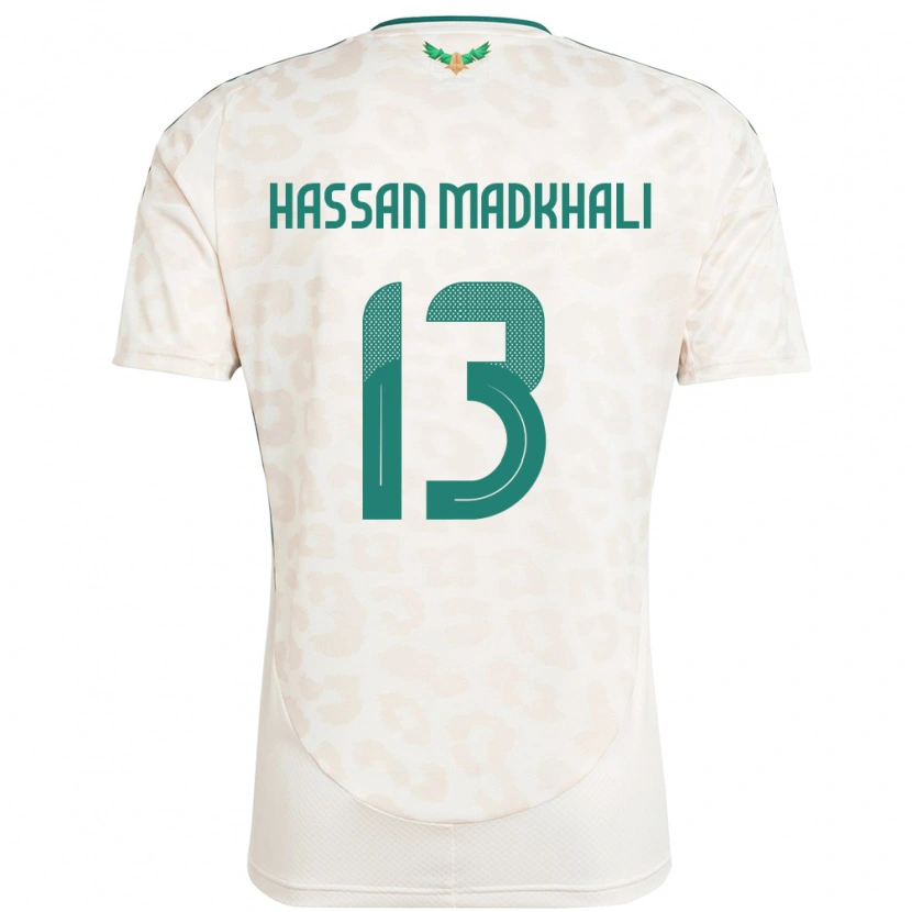 DanxenメンズサウジアラビアMohammed Hassan Madkhali#13ホワイトアウェイシャツ24-26ジャージーユニフォーム