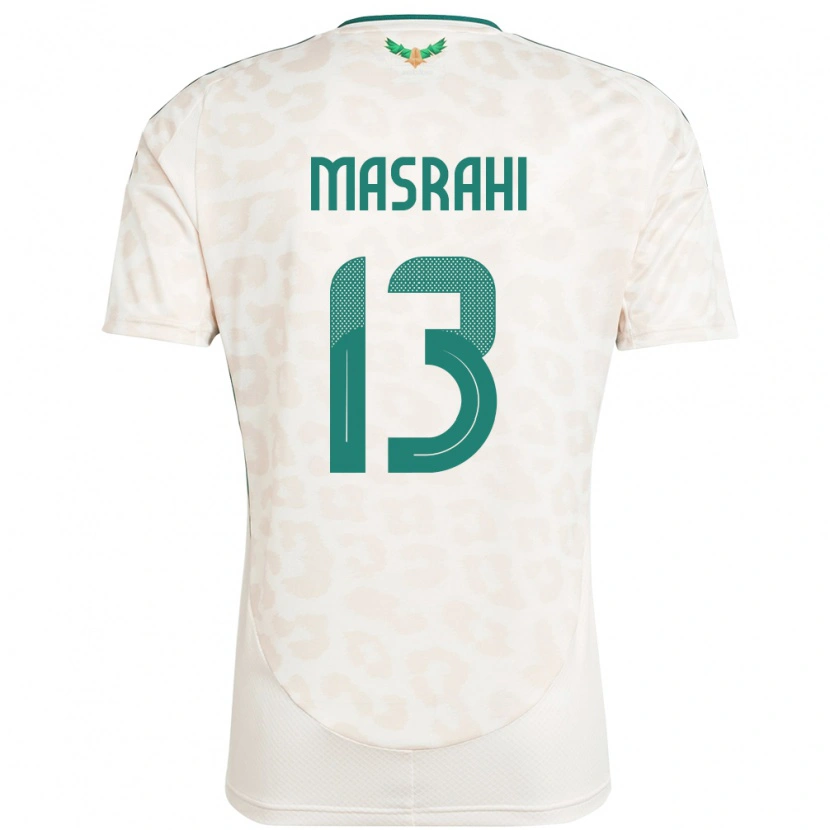 DanxenメンズサウジアラビアMubarak Masrahi#13ホワイトアウェイシャツ24-26ジャージーユニフォーム