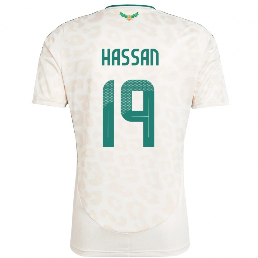 DanxenメンズサウジアラビアAbdulhakim Hassan#19ホワイトアウェイシャツ24-26ジャージーユニフォーム