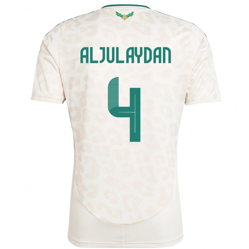 DanxenメンズサウジアラビアAhmed Aljulaydan#4ホワイトアウェイシャツ24-26ジャージーユニフォーム