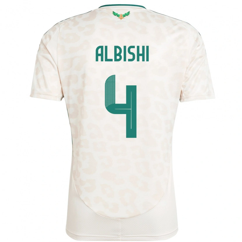 DanxenメンズサウジアラビアAbdullah Albishi#4ホワイトアウェイシャツ24-26ジャージーユニフォーム