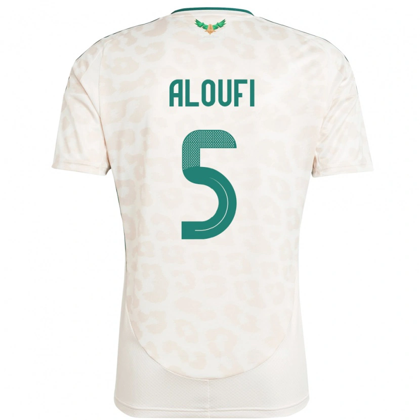 DanxenメンズサウジアラビアMohammed Aloufi#5ホワイトアウェイシャツ24-26ジャージーユニフォーム