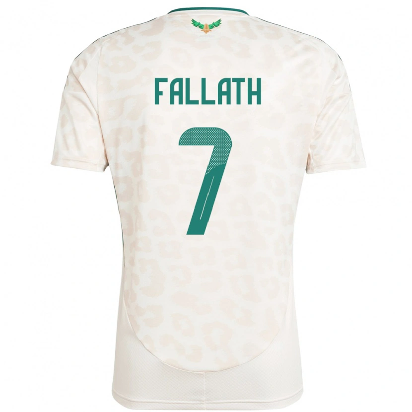 DanxenメンズサウジアラビアFahad Fallath#7ホワイトアウェイシャツ24-26ジャージーユニフォーム
