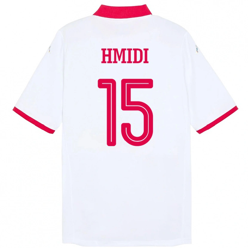 DanxenメンズチュニジアMakolm Hmidi#15ホワイトアウェイシャツ24-26ジャージーユニフォーム