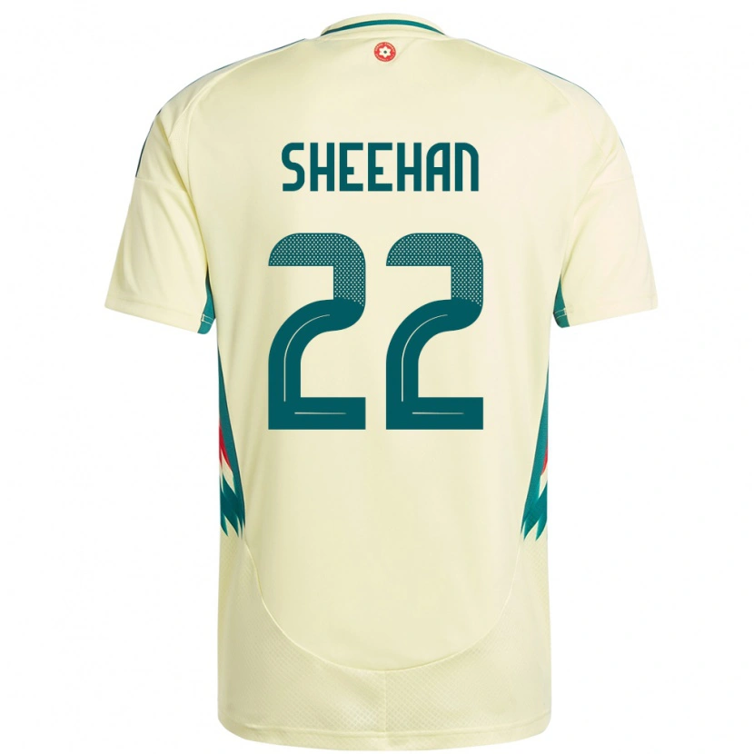 Danxenメンズウェールズジョシュ・シーハン#22ベージュイエローアウェイシャツ24-26ジャージーユニフォーム