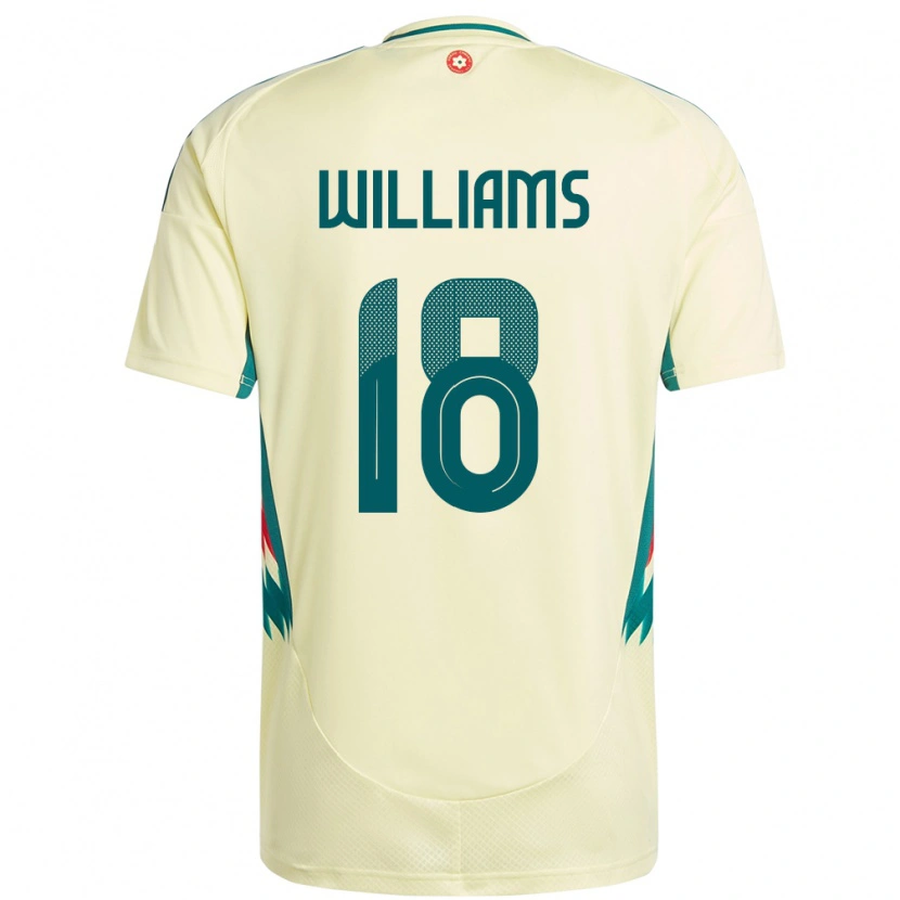 DanxenメンズウェールズJosh Williams#18ベージュイエローアウェイシャツ24-26ジャージーユニフォーム