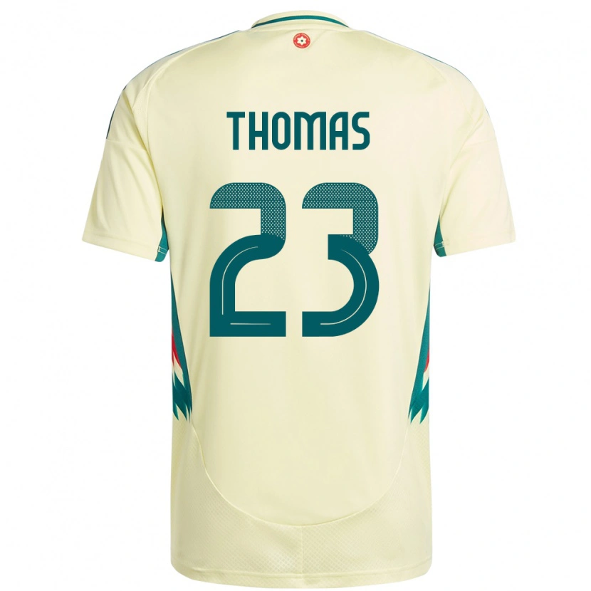 DanxenメンズウェールズIsaac Thomas#23ベージュイエローアウェイシャツ24-26ジャージーユニフォーム